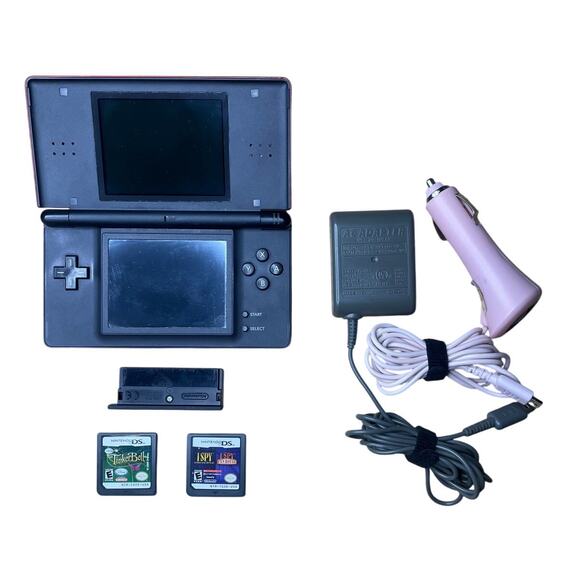 Nintendo DS Lite with Wall and Car Charger Red Tested Working - Picture 6 of 9